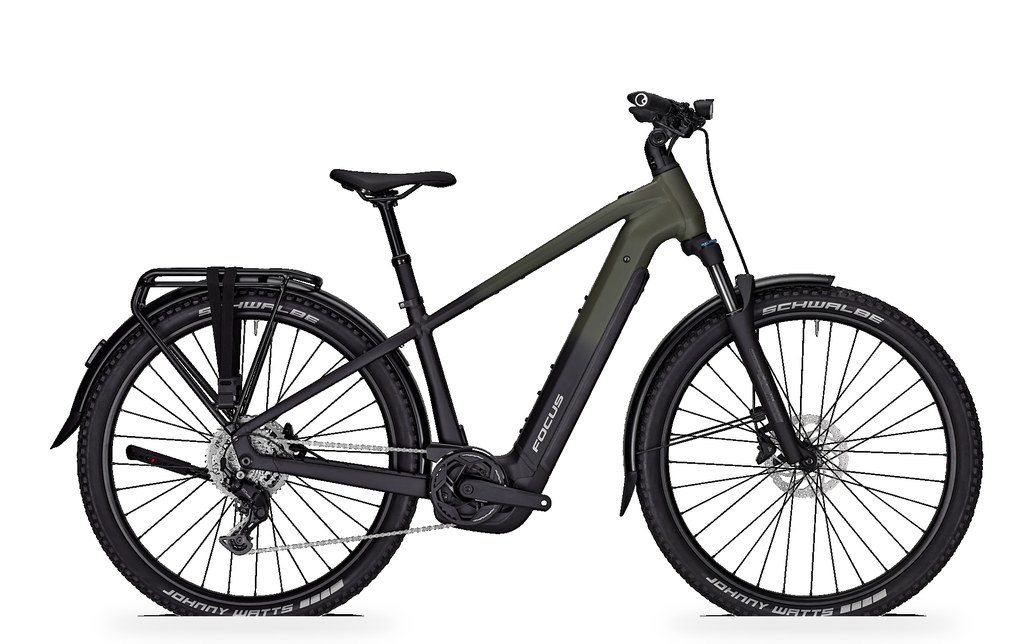Bicicleta FOCUS AVENTURA² 6.7 X (E-Trekking, aluminio, color verde)