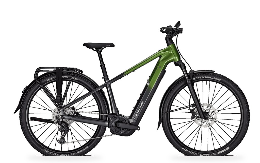 Bicicleta FOCUS AVENTURA² 6.8 (E-Trekking, aluminio, color verde)