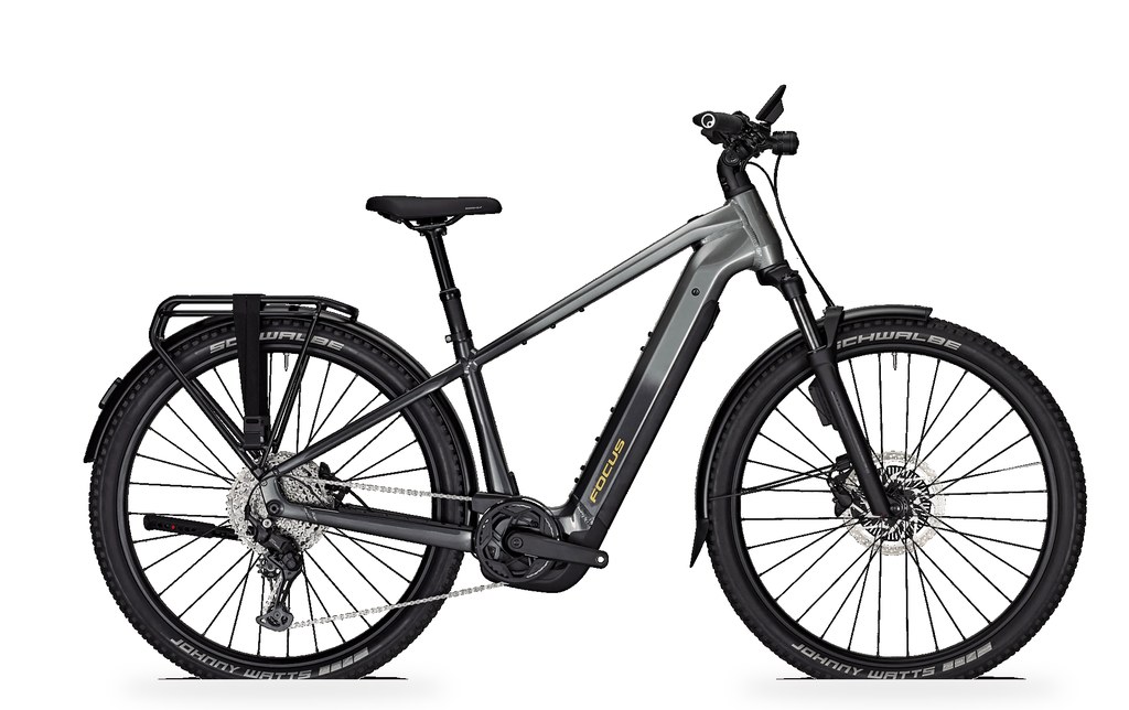 Bicicleta FOCUS AVENTURA² 6.9 (E-Trekking, aluminio, color gris)