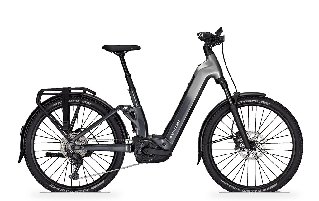 Bicicleta FOCUS AVENTURA² FS 6.8 (E-Trekking, aluminio, color gris)