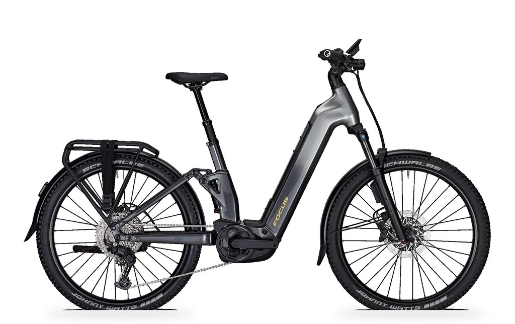 Bicicleta FOCUS AVENTURA² FS 6.9 (E-Trekking, aluminio, color gris)