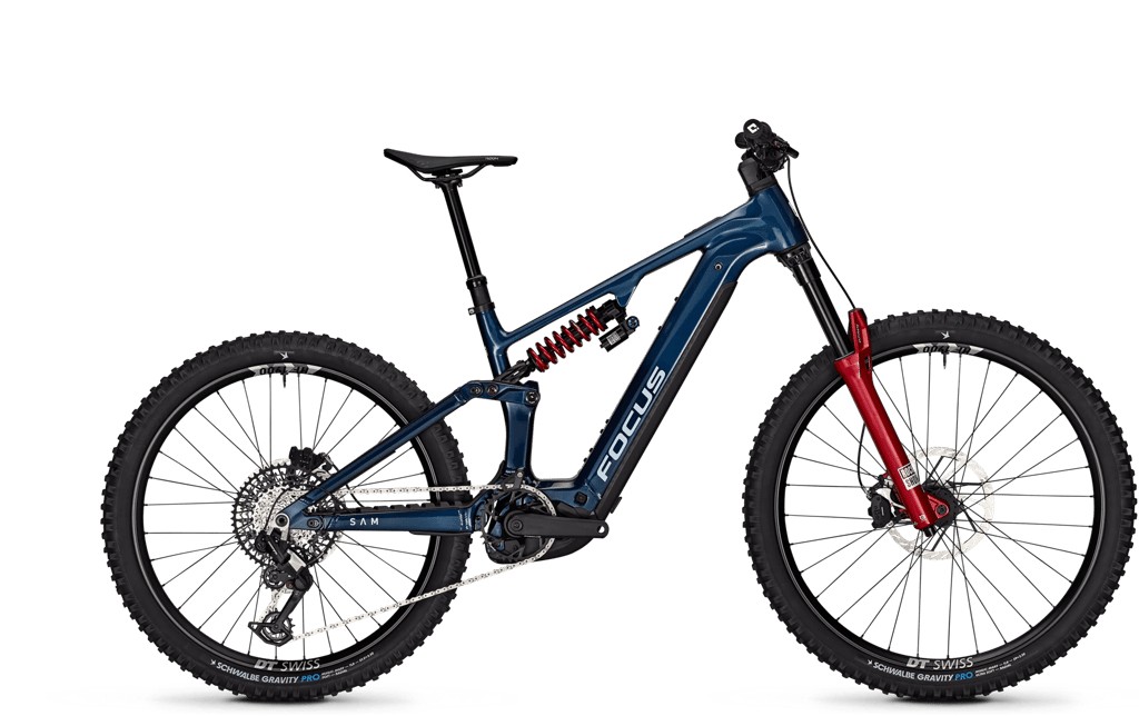 Bicicleta FOCUS SAM 9 (E-MTB doble, aluminio, color azul)
