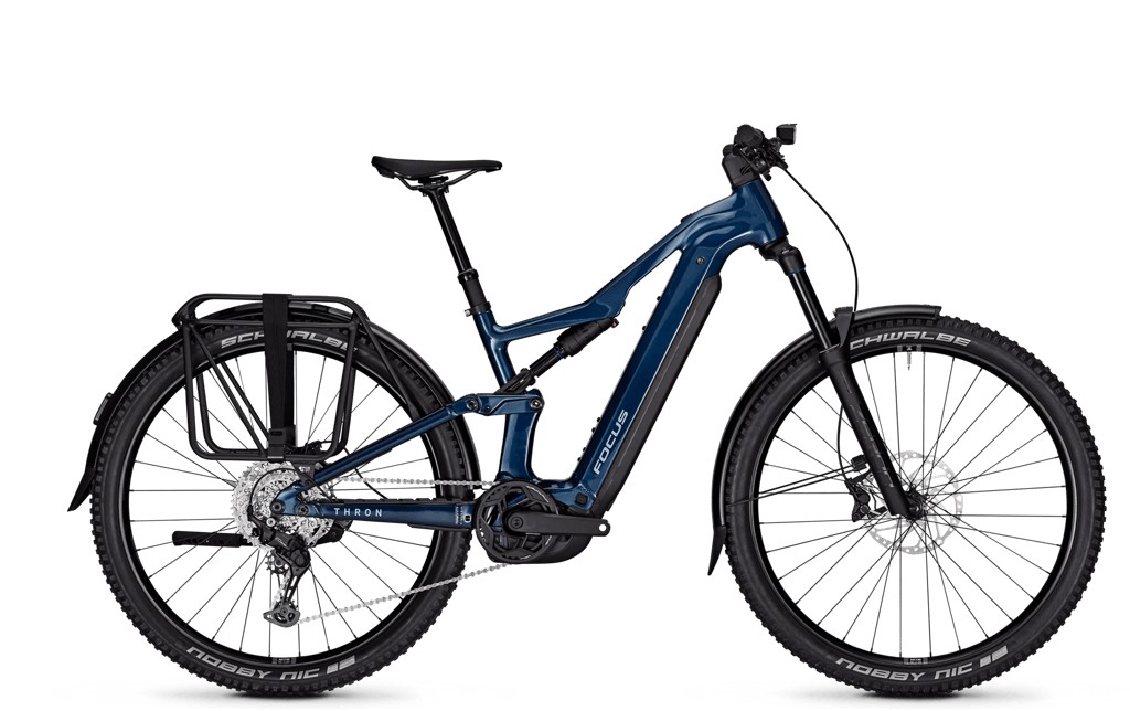 Bicicleta FOCUS THRON 7 EQP (E-MTB doble, aluminio, color azul)