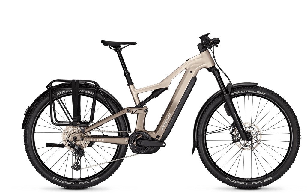 Bicicleta FOCUS THRON 8 EQP (E-MTB doble, aluminio, color plata)